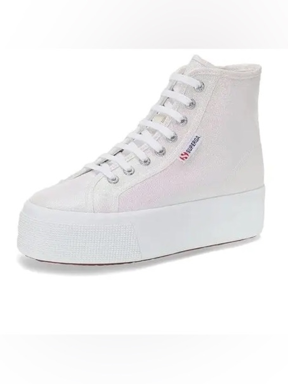 Superga Hi Top Iridescent Platform Sneakers